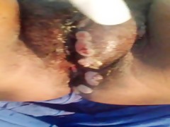 Real amateur babe getting ass fucked