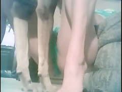 Undressing to fuck my dog Amateur 2